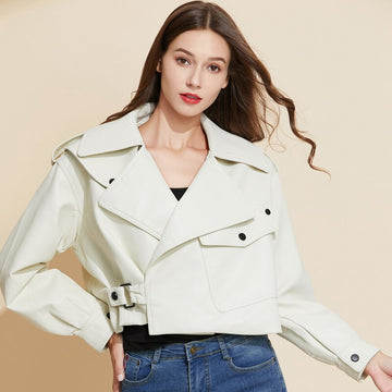 Around Town Leather Jacket - SunsetFashionLA